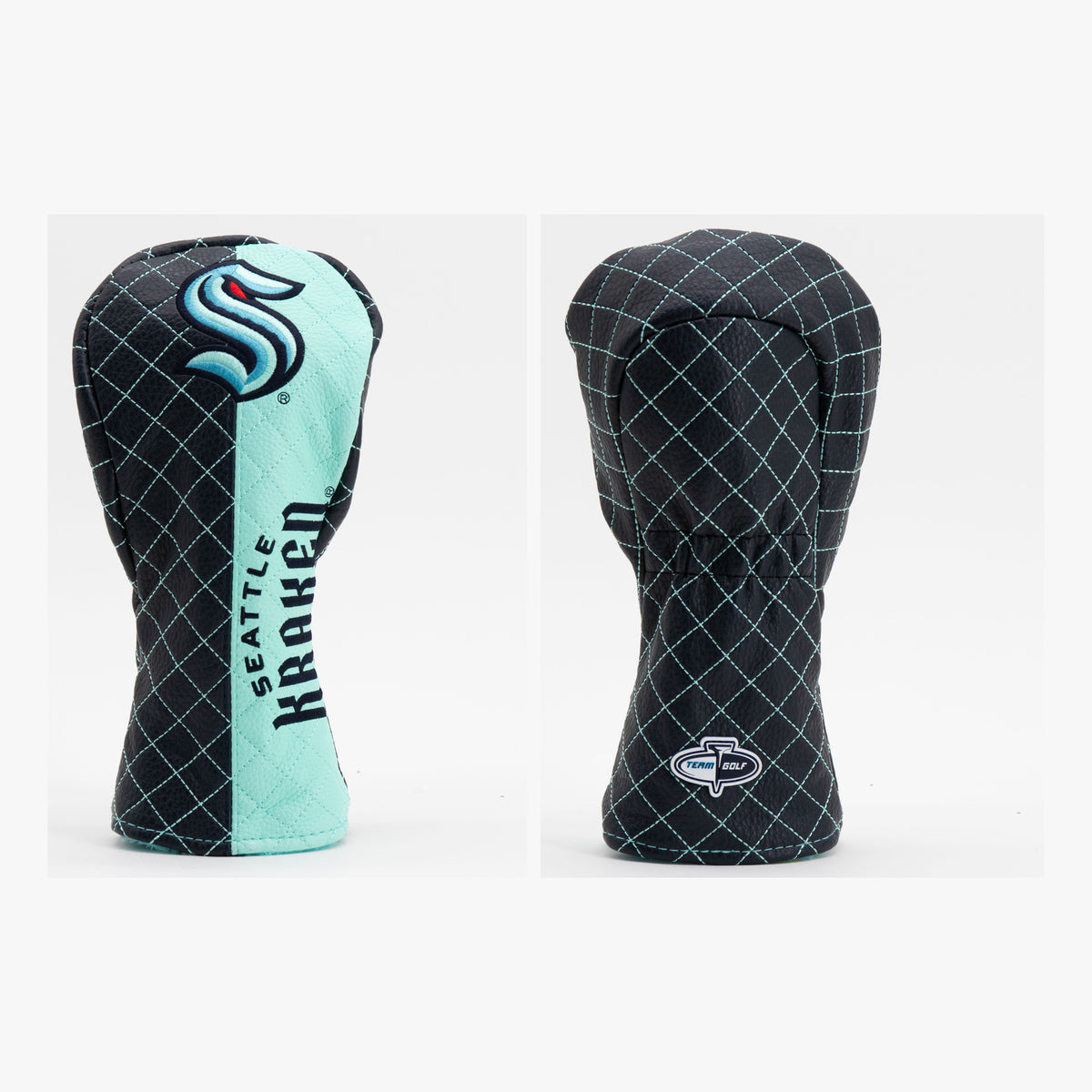 Seattle Kraken Split Quilted Fairway Headcover, front and back views