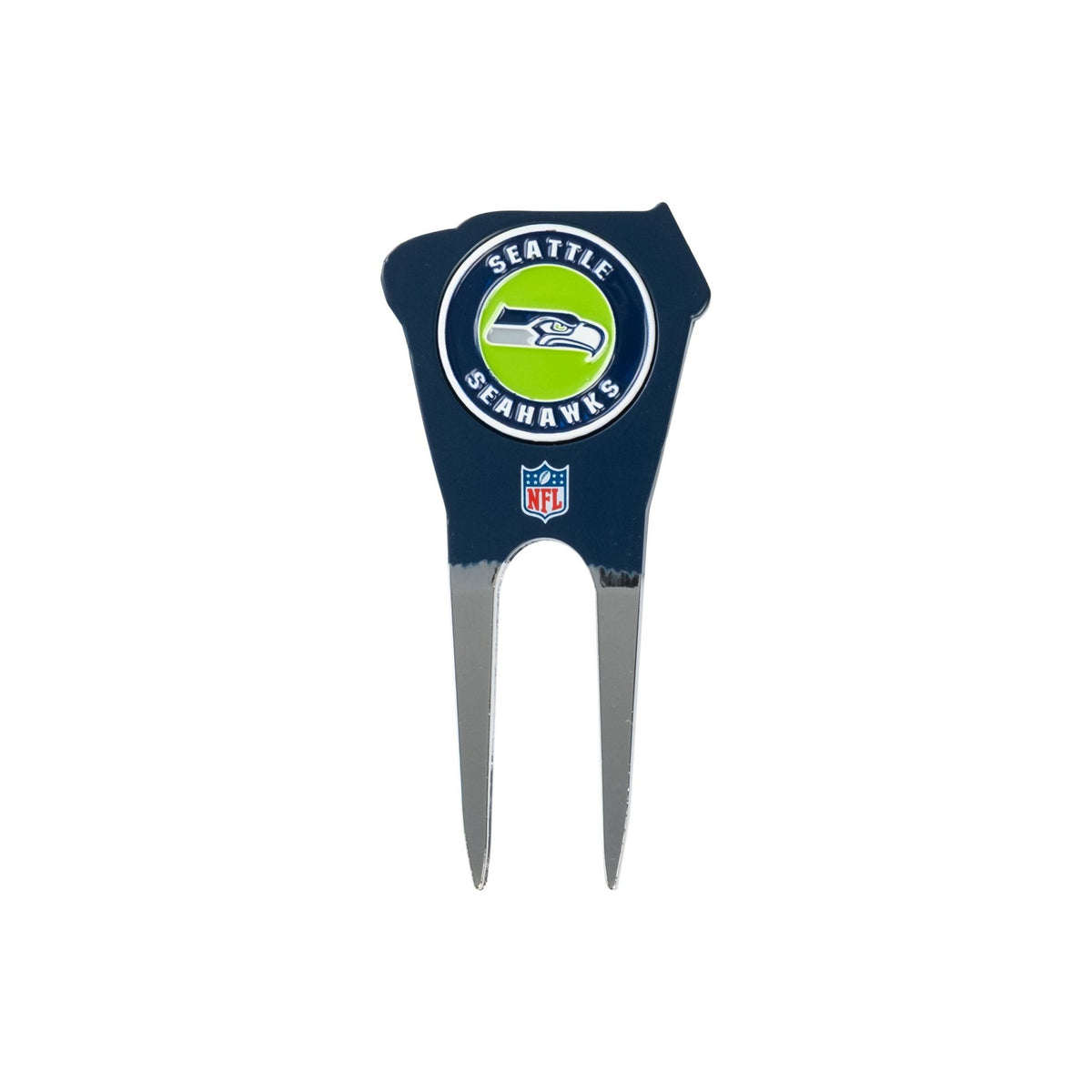 Seattle Seahawks divot tool: reverse · round marker
