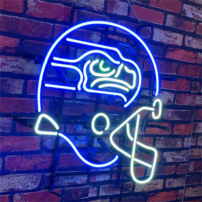 Seattle Seahawks Helmet Neon Signs Light, alternate product view 2