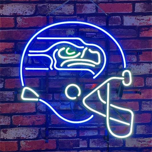 Seattle Seahawks Helmet Neon Signs Light - Club Rehab