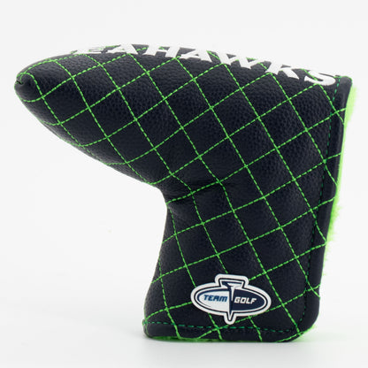 Seattle Seahawks Solid Blade Putter quilted headcover, back view