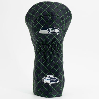 Seattle Seahawks Solid Driver quilted headcover, back view