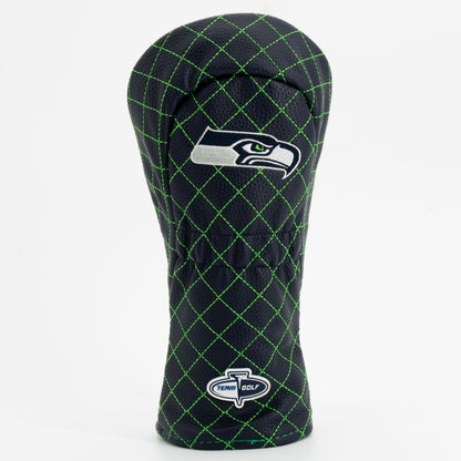 Seattle Seahawks Solid Fairway quilted headcover, back view