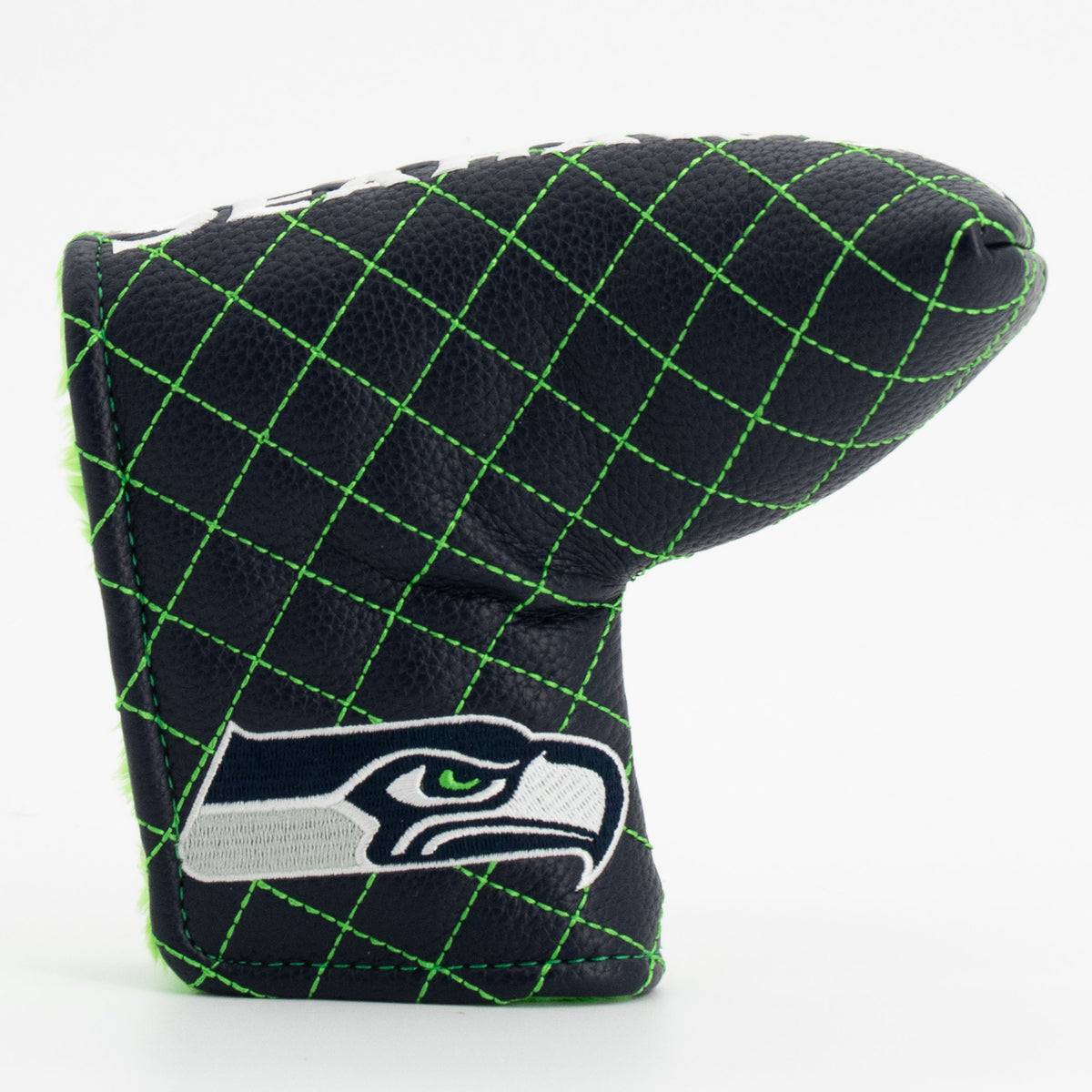 Seattle Seahawks Split Blade Putter quilted headcover, front view