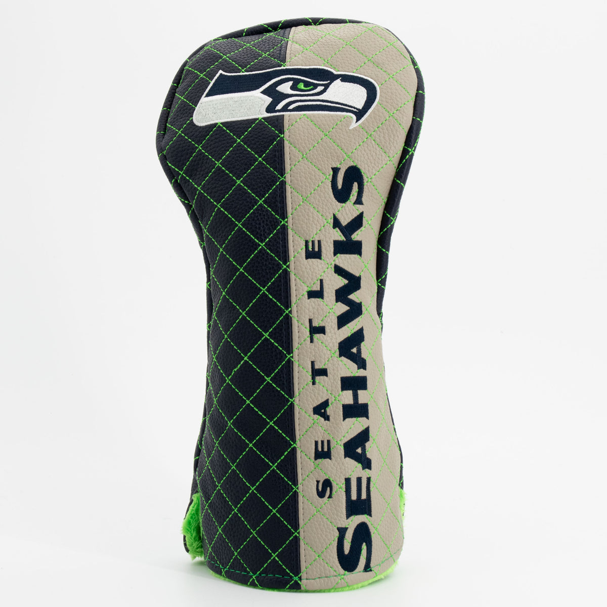 Seattle Seahawks Split Driver quilted headcover, front view