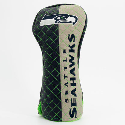 Seattle Seahawks Split Driver quilted headcover, front view