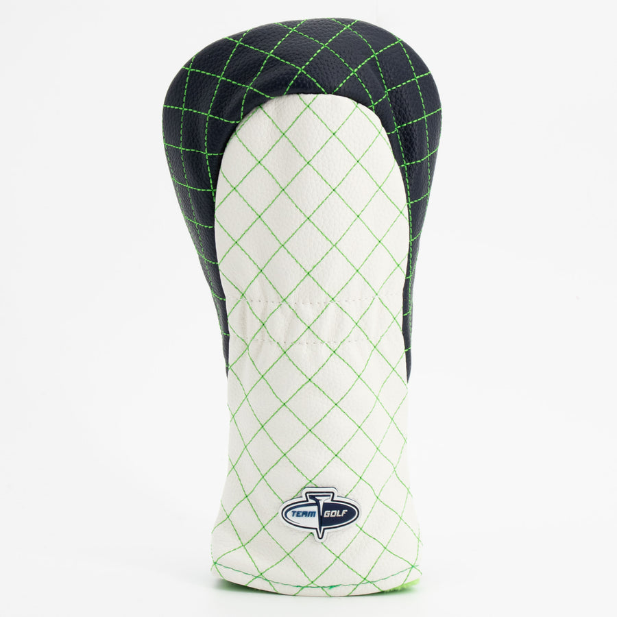 Seattle Seahawks striped quilted fairway cover, back view