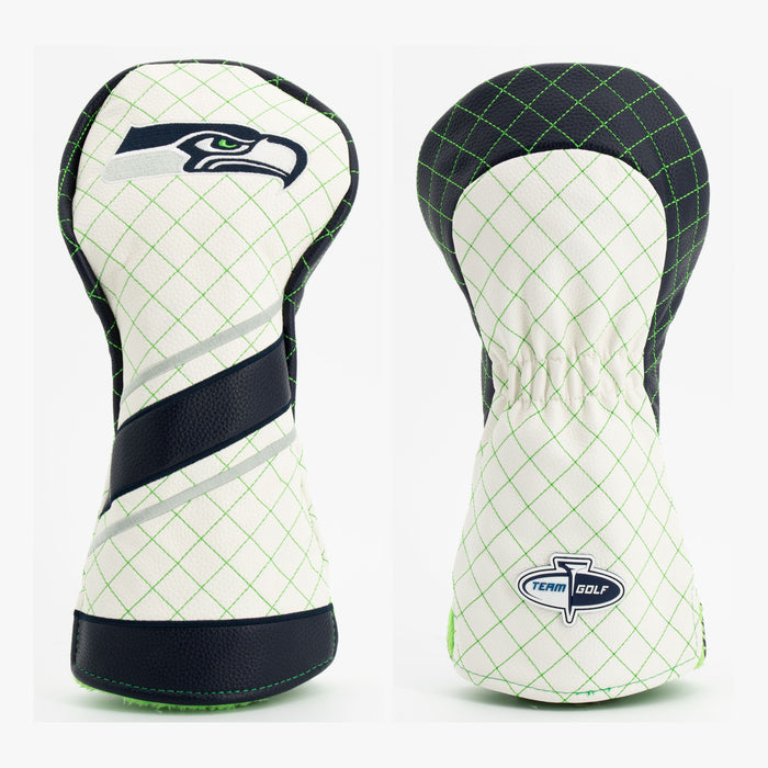 Seattle Seahawks Striped Quilted Driver Headcover, front and back views