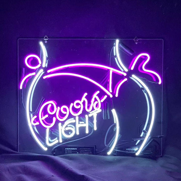 Sexy Girl Butt with Coors Light Neon Signs Light - Club Rehab