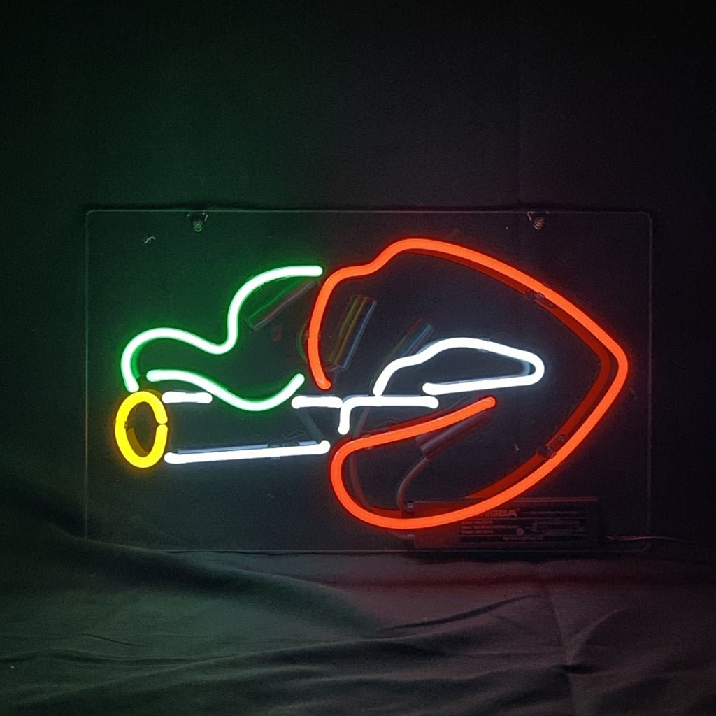 Sexy Smoking Red Lips Neon Light Sign - Club Rehab