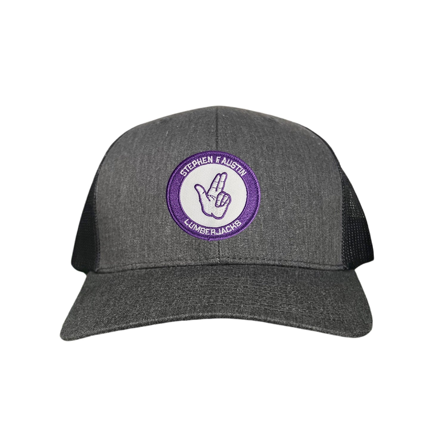 SFA / Axe'Em Hand / Curved Bill Mesh Snapback / 099 / SFA001 - Dark Heather / Black Curved Bill Mesh Snapback - Club Rehab