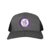 Dark Heather / Black Curved Bill Mesh Snapback