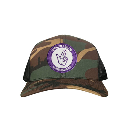 SFA / Axe'Em Hand / Curved Bill Mesh Snapback / 099 / SFA001 - Camo Curved Bill Mesh Snapback - Club Rehab