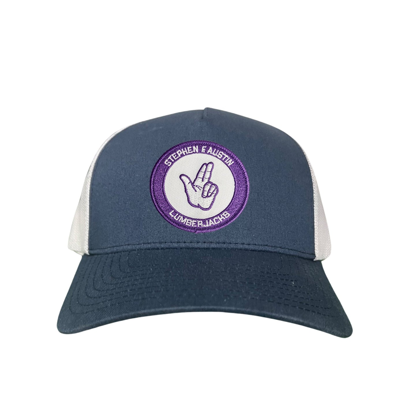 SFA / Axe'Em Hand / Curved Bill Mesh Snapback / 099 / SFA001 - Navy / White Curved Bill Mesh Snapback - Club Rehab