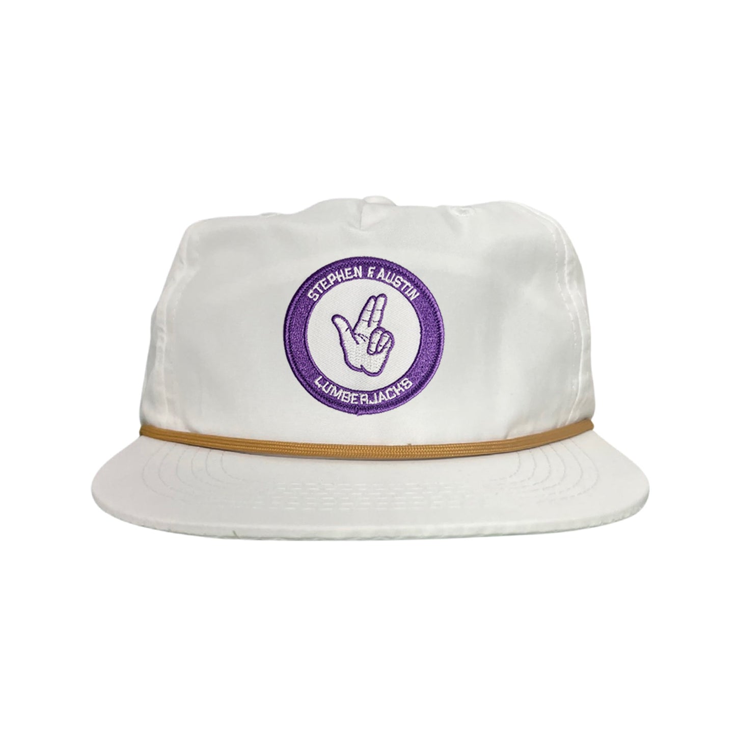 SFA / Axe'Em Hand / Curved Bill Mesh Snapback / 099 / SFA001 - Flat Bill White with Gold Rope Canvas - Club Rehab