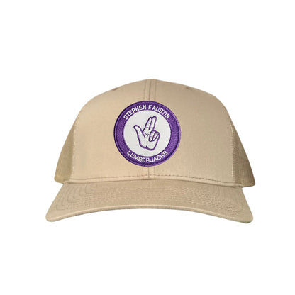 SFA / Axe'Em Hand / Curved Bill Mesh Snapback / 099 / SFA001 - Khaki Curved Bill Mesh Snapback - Club Rehab