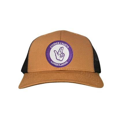 SFA / Axe'Em Hand / Curved Bill Mesh Snapback / 099 / SFA001 - Caramel / Black Curved Bill Mesh Snapback - Club Rehab