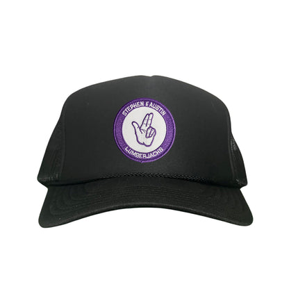 SFA / Axe'Em Hand / Curved Bill Mesh Snapback / 099 / SFA001 - Black Foam Mesh Snapback - Club Rehab