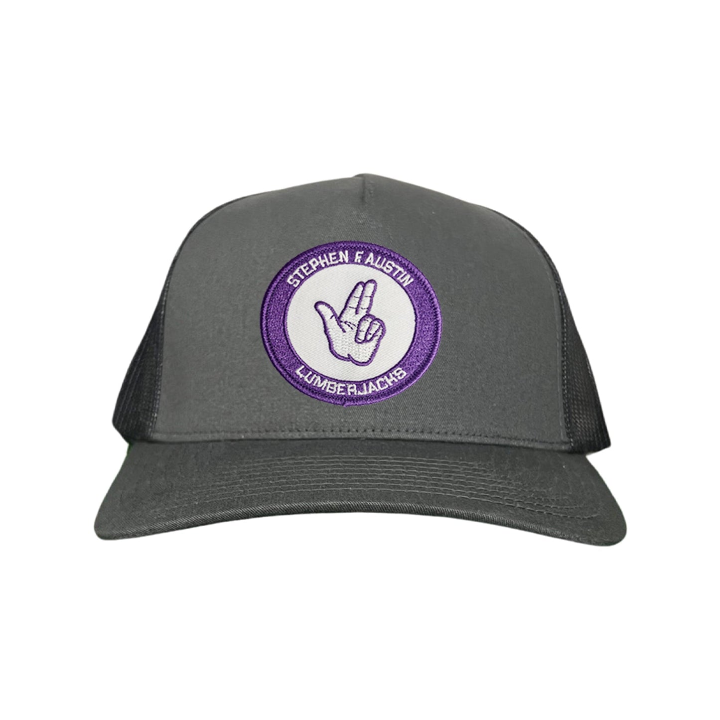 SFA / Axe'Em Hand / Curved Bill Mesh Snapback / 099 / SFA001 - Charcoal Curved Bill Mesh Snapback - Club Rehab