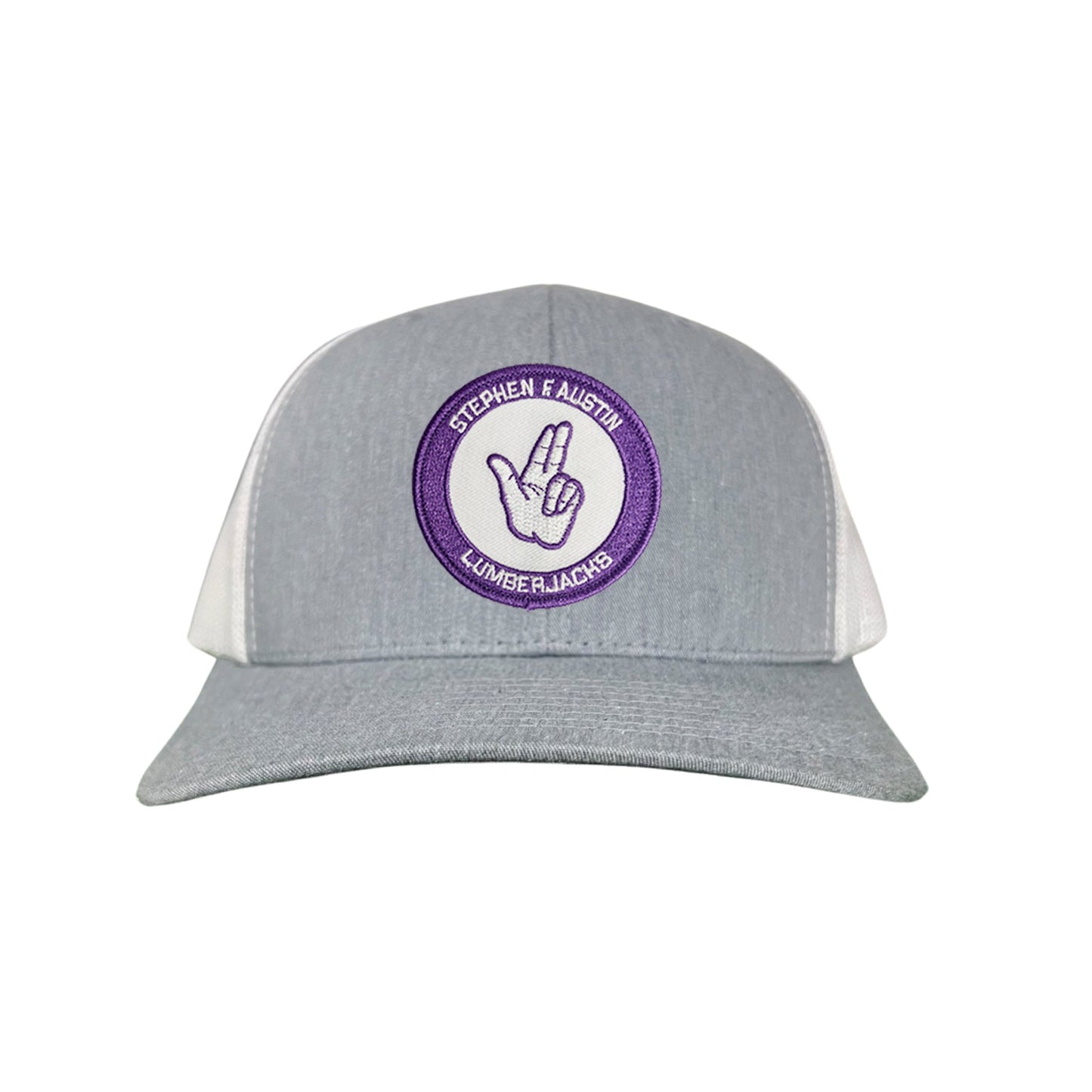 SFA / Axe'Em Hand / Curved Bill Mesh Snapback / 099 / SFA001 - Heather Grey / White Curved Bill Mesh Snapback - Club Rehab