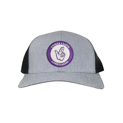 SFA / Axe'Em Hand / Curved Bill Mesh Snapback / 099 / SFA001 - Heather Grey / Black Curved Bill Mesh Snapback - Club Rehab