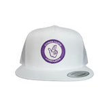 White Flat Bill Mesh Snapback