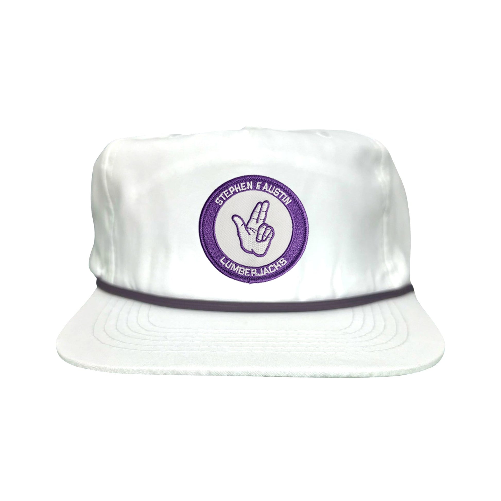 SFA / Axe'Em Hand / Curved Bill Mesh Snapback / 099 / SFA001 - Flat Bill White with Gold Rope Canvas - Club Rehab