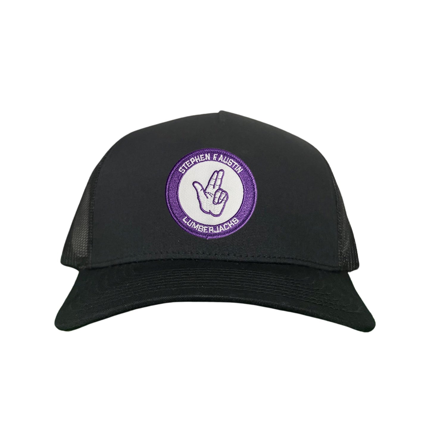 SFA / Axe'Em Hand / Curved Bill Mesh Snapback / 099 / SFA001 - Black Curved Bill Mesh Snapback - Club Rehab