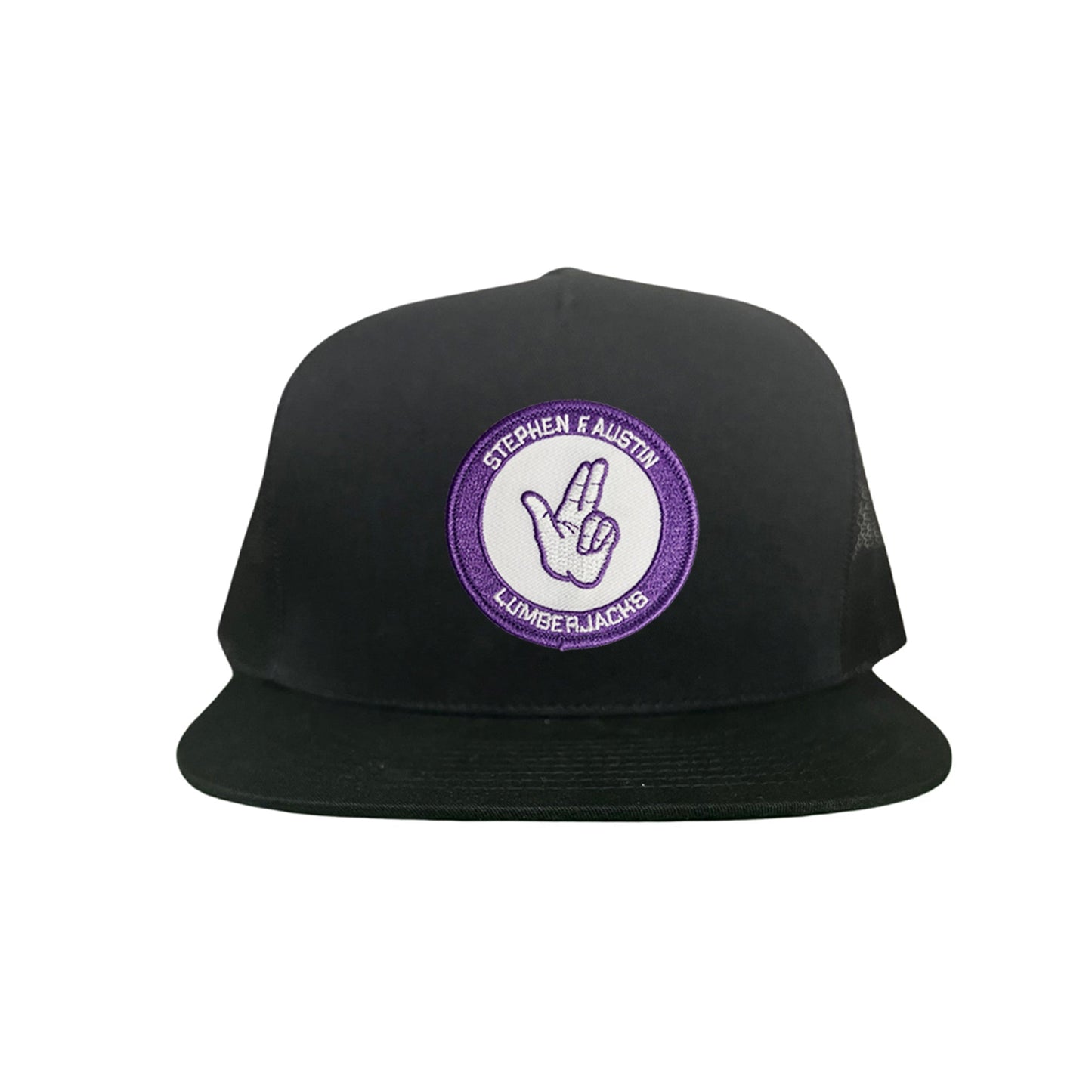 SFA / Axe'Em Hand / Curved Bill Mesh Snapback / 099 / SFA001 - Black Flat Bill Mesh Snapback - Club Rehab