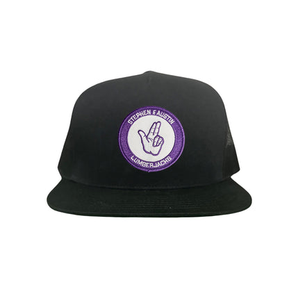 SFA / Axe'Em Hand / Curved Bill Mesh Snapback / 099 / SFA001 - Black Flat Bill Mesh Snapback - Club Rehab