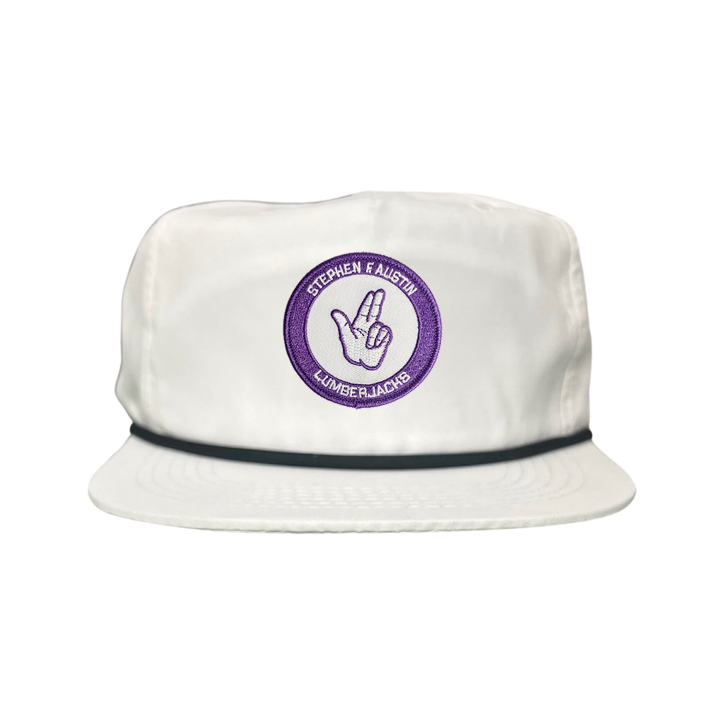 SFA / Axe'Em Hand / Curved Bill Mesh Snapback / 099 / SFA001 - Flat Bill White with Black Rope Canvas - Club Rehab