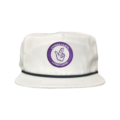 SFA / Axe'Em Hand / Curved Bill Mesh Snapback / 099 / SFA001 - Flat Bill White with Black Rope Canvas - Club Rehab
