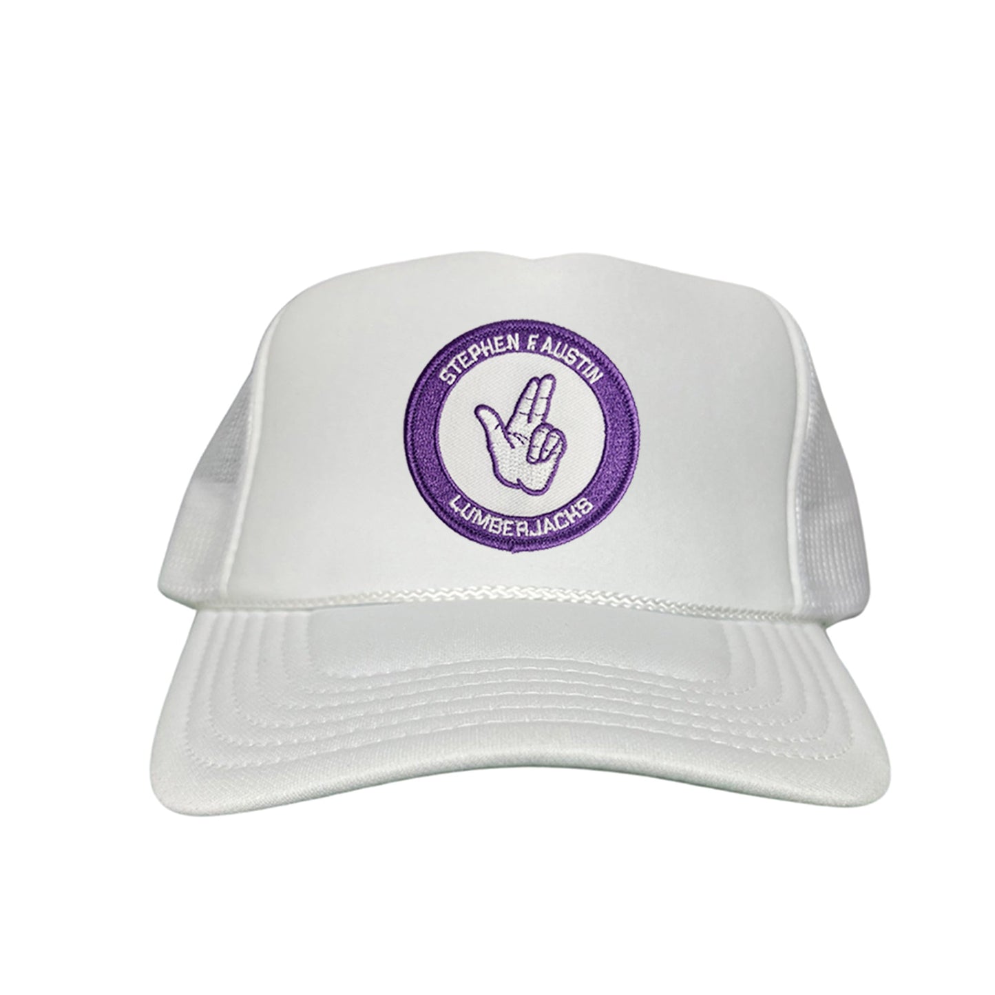 SFA / Axe'Em Hand / Curved Bill Mesh Snapback / 099 / SFA001 - White Foam Mesh Snapback - Club Rehab