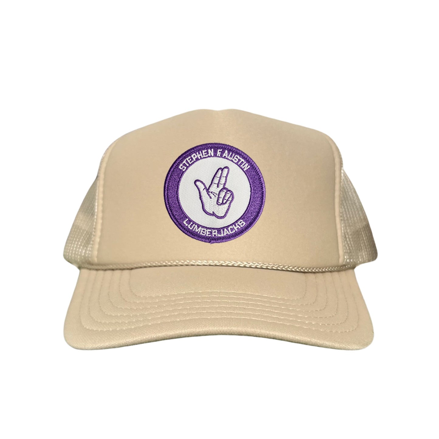 SFA / Axe'Em Hand / Curved Bill Mesh Snapback / 099 / SFA001 - Khaki Foam Mesh Snapback - Club Rehab