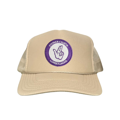 SFA / Axe'Em Hand / Curved Bill Mesh Snapback / 099 / SFA001 - Khaki Foam Mesh Snapback - Club Rehab