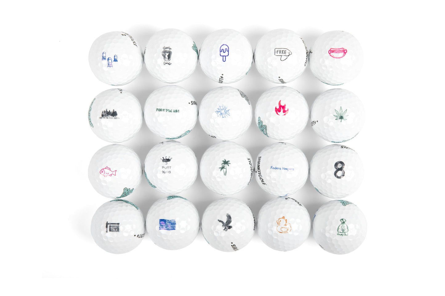 Shankitgolf Ball Stamps 20+ Designs - Hot Dog - Club Rehab