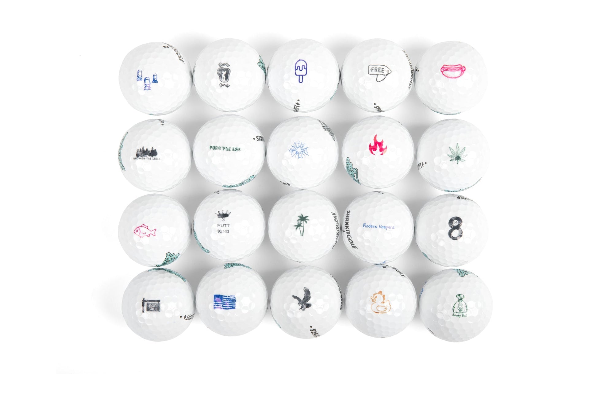 Shankitgolf Ball Stamps 20+ Designs - Hot Dog - Club Rehab