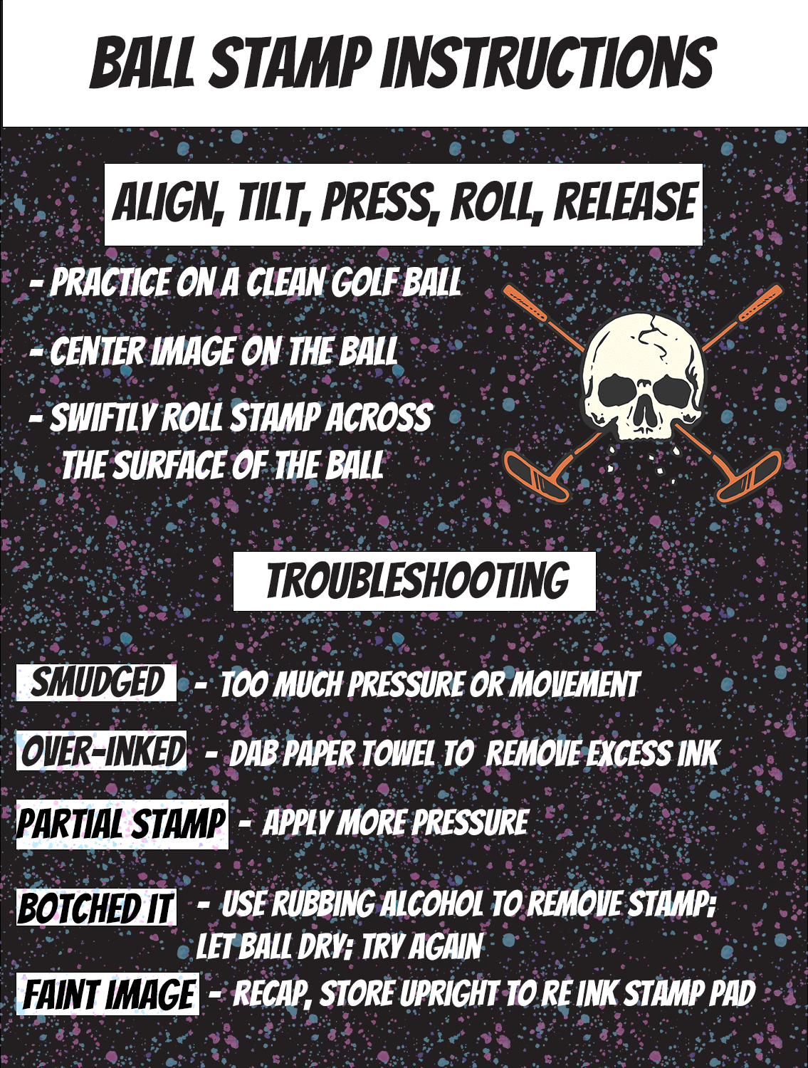 Shankitgolf Ball Stamps 20+ Designs - Hot Dog - Club Rehab