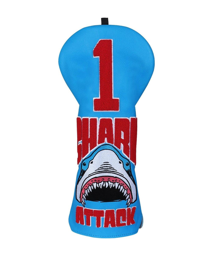 Shark Attack Letterman Headcover - isolated front view from original photograph