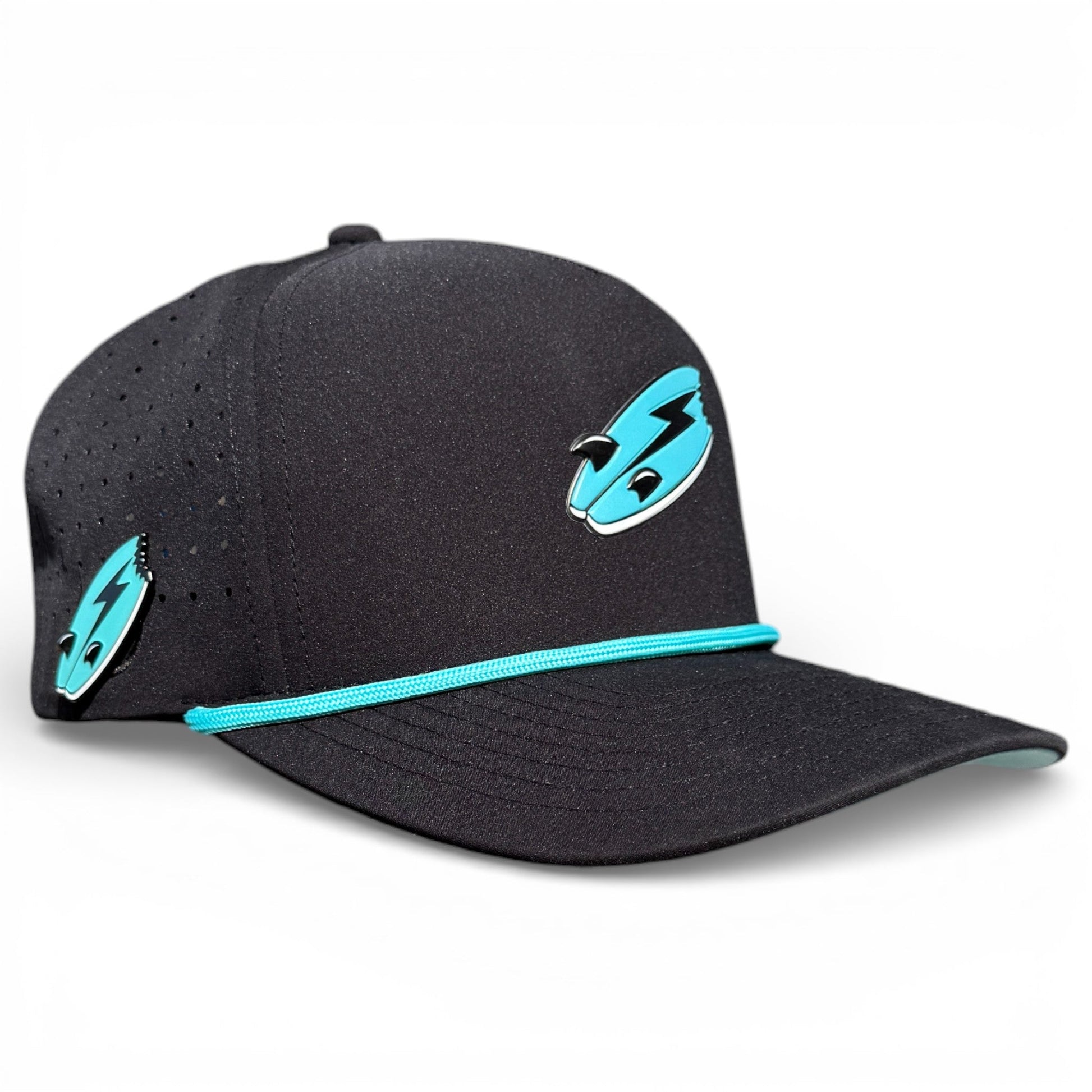 Shark Bite Golf Hat | Snapback Cap | Built-in Magnetic Ball Marker Holder + Marker Included | Adjustable | One Size - Club Rehab