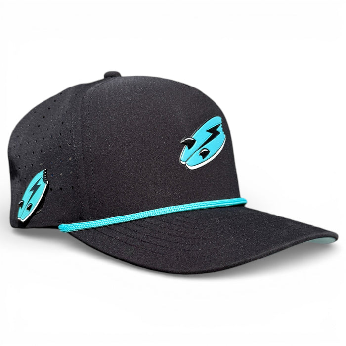 Shark Bite Golf Hat | Snapback Cap | Built-in Magnetic Ball Marker Holder + Marker Included | Adjustable | One Size - Club Rehab