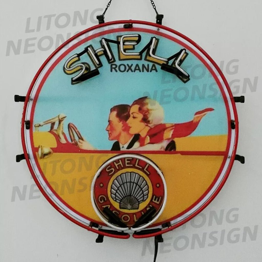 Shell Gasoline Roxana Neon Signs - Club Rehab