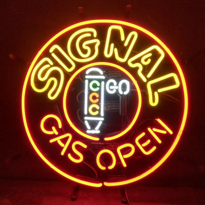 Signal Gas Open Neon Signs Light - Club Rehab