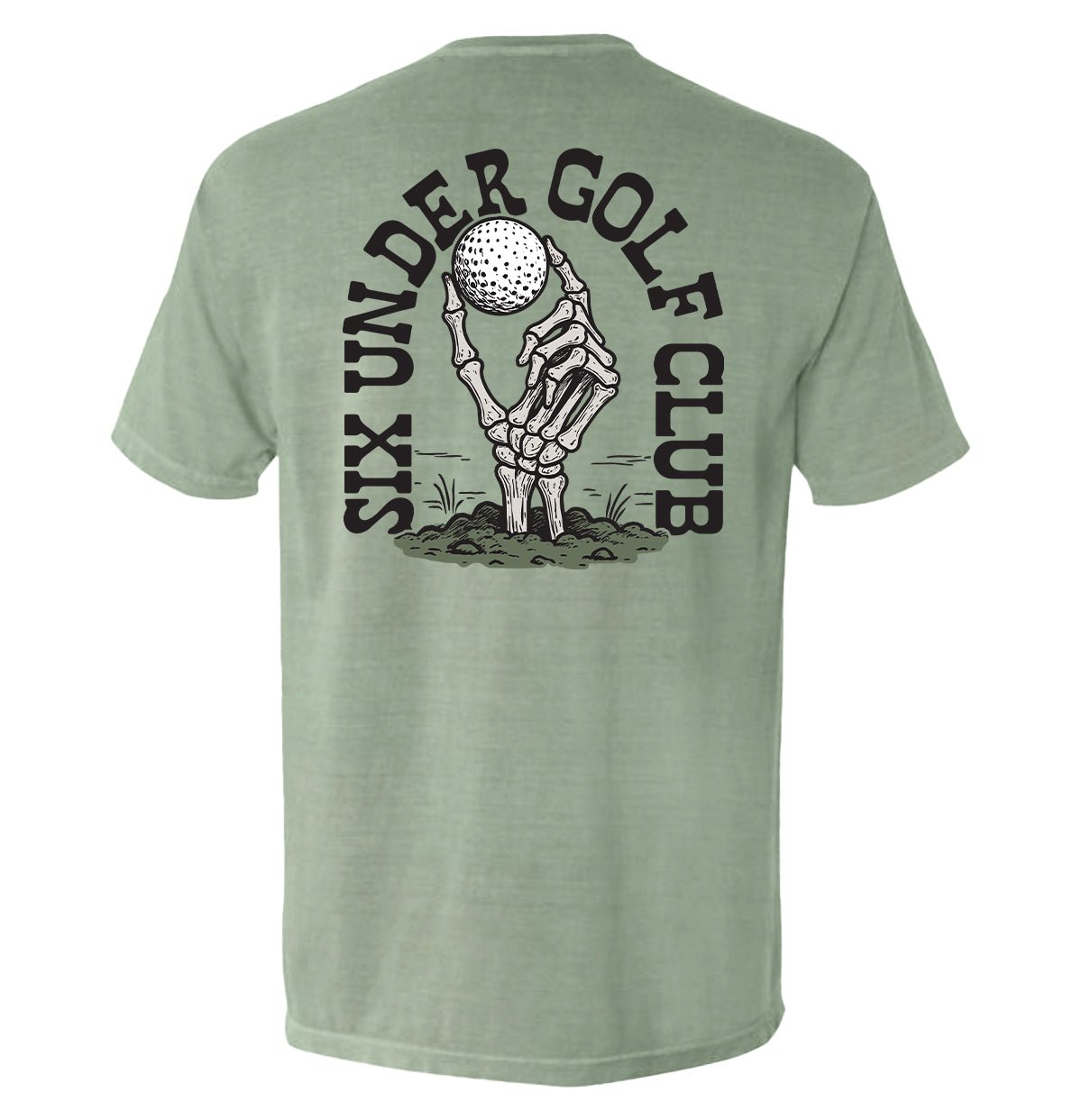 Six Under Golf Club - Comfort Colors Pocket Tee Bay - Club Rehab