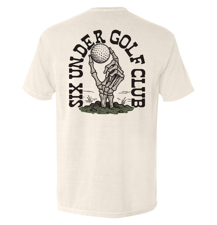 Six Under Golf Club - Comfort Colors Pocket Tee Ivory - Club Rehab