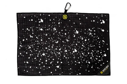 SKIVE Magnetic Golf Towel - Black w/ White Drip - Club Rehab