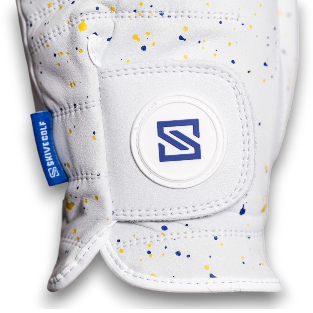 SKIVE Premium Golf Glove - Green + Yellow Drip Left Hand - Club Rehab