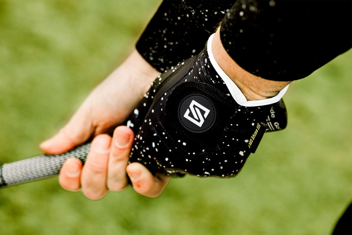 SKIVE Premium Golf Glove - Green + Yellow Drip Left Hand - Club Rehab