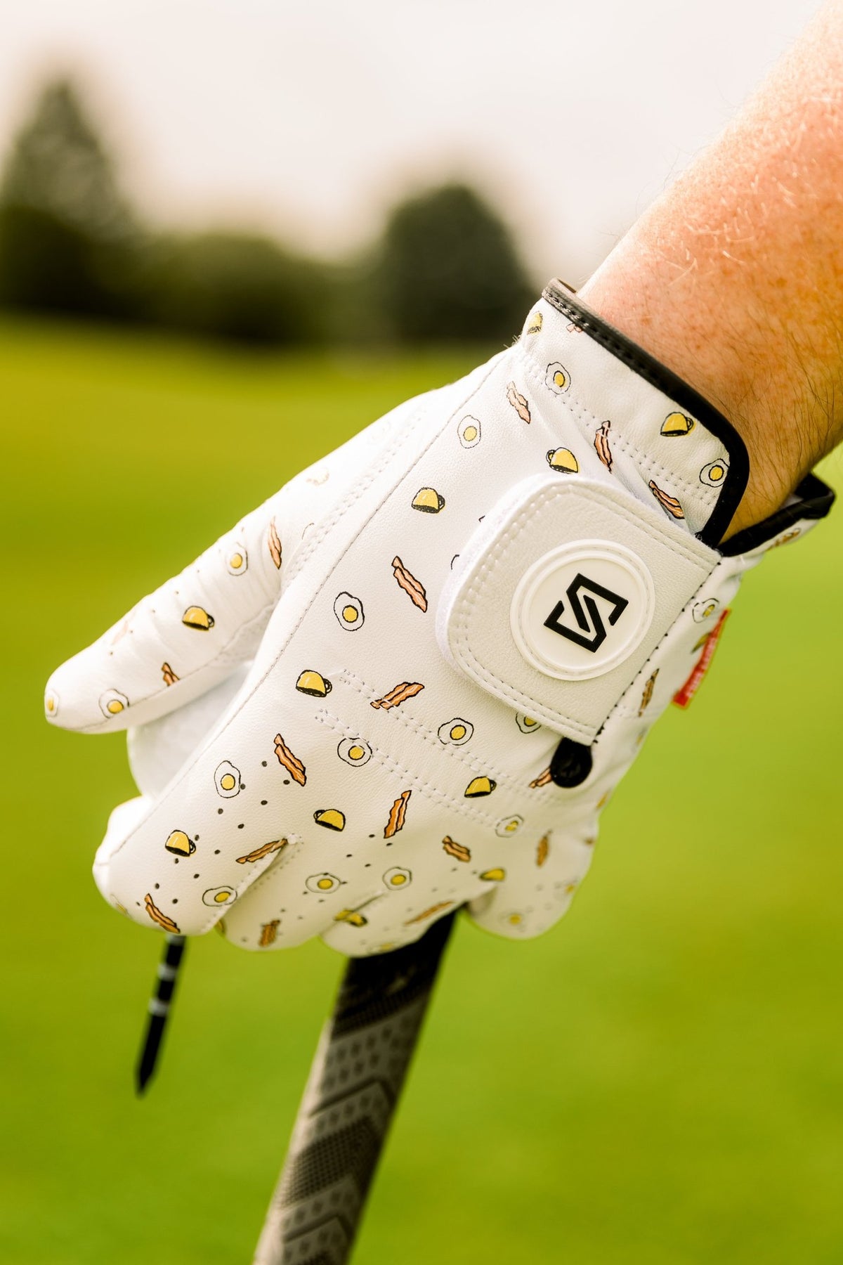 SKIVE Premium Golf Glove - Green + Yellow Drip Left Hand - Club Rehab
