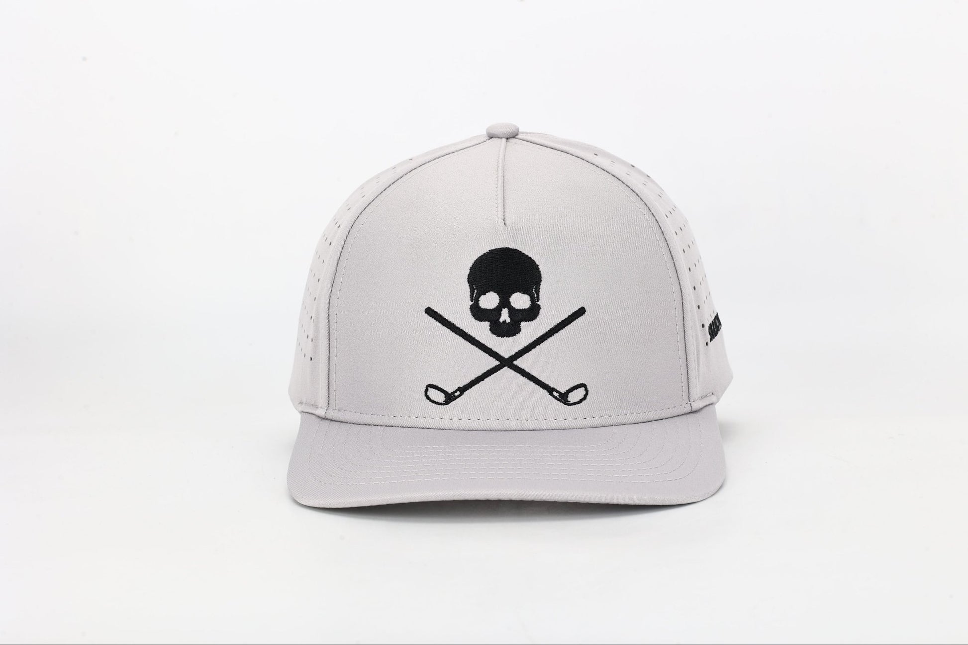 Skull and Crossbones Gray Golf Hat - Club Rehab